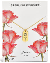 Load image into Gallery viewer, Birth Flower Pendant
