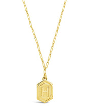 Load image into Gallery viewer, Hexagon Tag Initial Pendant Necklace