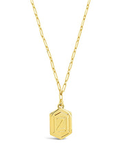 Load image into Gallery viewer, Hexagon Tag Initial Pendant Necklace