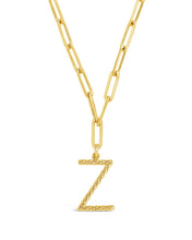 Load image into Gallery viewer, Braided Initial Pendant Necklace