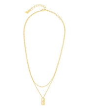 Load image into Gallery viewer, Initial Tag Layered Chain Necklace