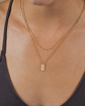 Load image into Gallery viewer, Initial Tag Layered Chain Necklace