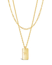 Load image into Gallery viewer, Initial Tag Layered Chain Necklace