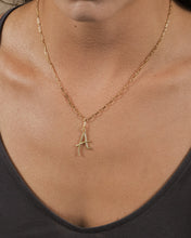 Load image into Gallery viewer, Textured Initial Charm Pendant Necklace