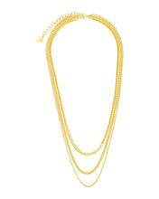 Load image into Gallery viewer, Brenna Triple Layered Chain Necklace