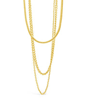 Load image into Gallery viewer, Brenna Triple Layered Chain Necklace