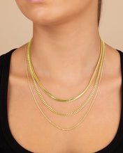Load image into Gallery viewer, Brenna Triple Layered Chain Necklace
