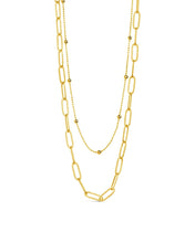 Load image into Gallery viewer, Leah Beaded & Paperclip Layered Chain Necklace