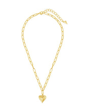 Load image into Gallery viewer, Paperclip Beating Heart Pendant Necklace