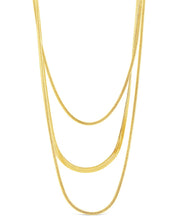 Load image into Gallery viewer, Everly Layered Herringbone Chain Necklace