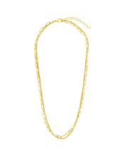 Load image into Gallery viewer, Emery Paperclip & Curb Chain Layered Necklace
