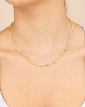 Load image into Gallery viewer, Emery Paperclip & Curb Chain Layered Necklace