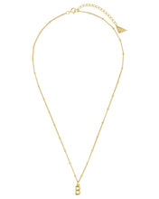 Load image into Gallery viewer, Sterling Silver Initial Necklace with Beaded Chain