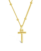 Load image into Gallery viewer, Sterling Silver Initial Necklace with Beaded Chain
