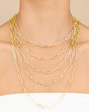 Load image into Gallery viewer, Sterling Silver Large Elongated Paperclip Chain Necklace