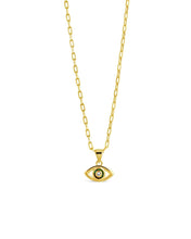 Load image into Gallery viewer, Leidy CZ & Mother of Pearl Evil Eye Pendant Necklace