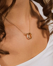 Load image into Gallery viewer, Mishel Mother of Pearl Interlocking Circles Pendant Necklace
