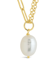 Load image into Gallery viewer, River Pearl Drop Chain Necklace