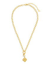 Load image into Gallery viewer, Tilda CZ & Clover Charm Necklace