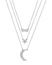 Load image into Gallery viewer, CZ Celestial Infinity Necklace