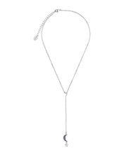 Load image into Gallery viewer, CZ Star & Moon Dangling Y Necklace