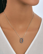 Load image into Gallery viewer, Pave CZ Carabiner Lock Necklace