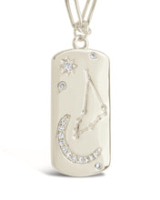 Load image into Gallery viewer, CZ Constellation Dog Tag Pendant Necklace