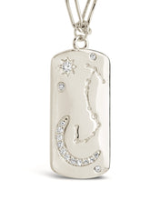 Load image into Gallery viewer, CZ Constellation Dog Tag Pendant Necklace