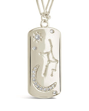 Load image into Gallery viewer, CZ Constellation Dog Tag Pendant Necklace