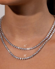 Load image into Gallery viewer, Helene Bezel CZ Tennis Necklace