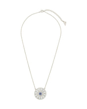 Load image into Gallery viewer, CZ Evil Eye & Enamel Petal Pendant Necklace