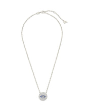 Load image into Gallery viewer, CZ Evil Eye Disk Pendant Necklace