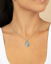 Load image into Gallery viewer, Mahana CZ Evil Eye Disk Necklace