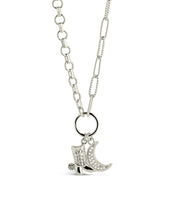 Load image into Gallery viewer, Kelsea CZ Boot & Moon Pendant Charm Necklace