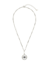 Load image into Gallery viewer, CZ & Mother of Pearl Evil Eye Pendant Necklace