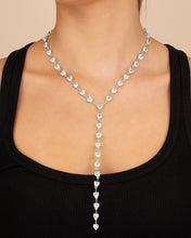 Load image into Gallery viewer, Tasha CZ Stationed Heart Lariat Necklace