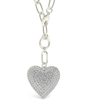 Load image into Gallery viewer, Disco Heart CZ Statement Necklace