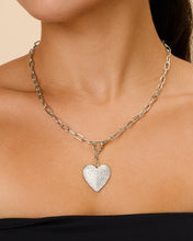 Load image into Gallery viewer, Disco Heart CZ Statement Necklace