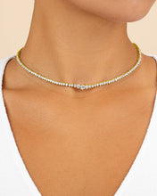Load image into Gallery viewer, Tatum Adjustable CZ Tennis Necklace