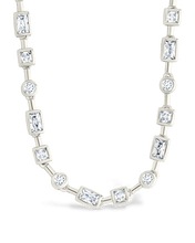 Load image into Gallery viewer, Camden Adjustable CZ Staggered Tennis Necklace