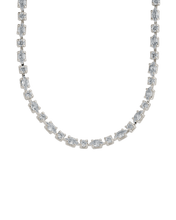 Load image into Gallery viewer, Elongated Hexagon Cut Tennis Necklace