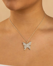 Load image into Gallery viewer, Pave CZ Butterfly Pendant