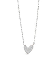 Load image into Gallery viewer, Sterling Silver Mabel CZ Heart Pendant Necklace