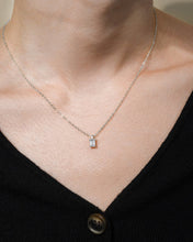 Load image into Gallery viewer, Sterling Silver Emerald Prong Set Pendant