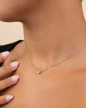 Load image into Gallery viewer, Sterling Silver Marquise Bezel Set Pendant
