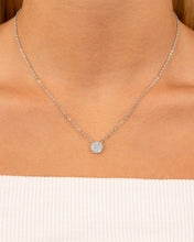 Load image into Gallery viewer, Sterling Silver CZ Disc Pendant