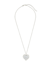 Load image into Gallery viewer, Sterling Silver CZ Statement Heart Pendant