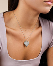 Load image into Gallery viewer, Sterling Silver CZ Statement Heart Pendant