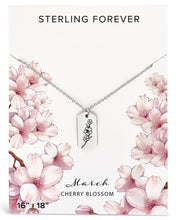 Load image into Gallery viewer, Birth Flower Pendant