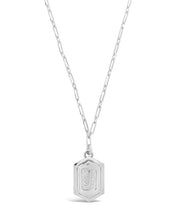 Load image into Gallery viewer, Hexagon Tag Initial Pendant Necklace